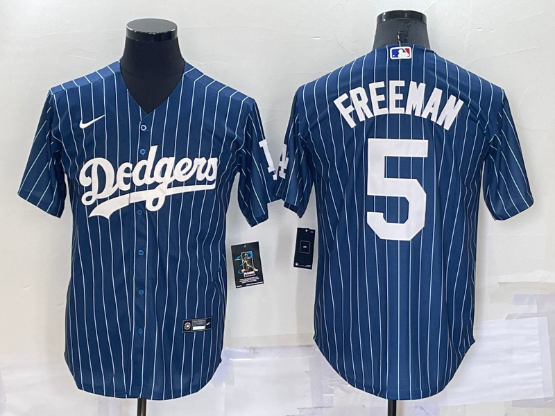 Men's Los Angeles Dodgers #5 Freddie Freeman Navy Cool Base Stitched Jersey Men's Los Angeles Dodgers #5 Freddie Freeman Navy Cool Base Stitched Jersey